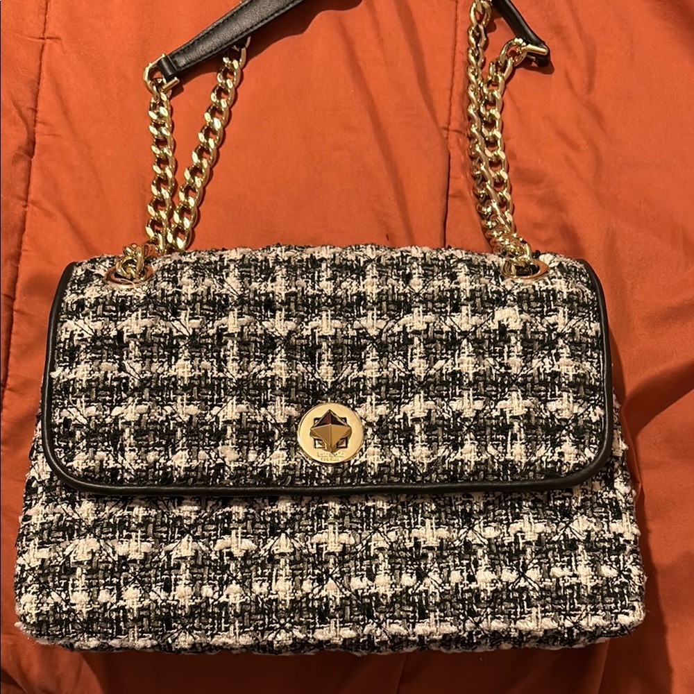 Kate Spade Natalia Tweed Medium Flap Shoulder